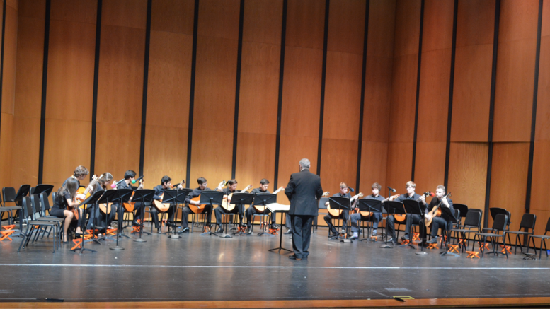 Guitar players take the stage for the annual spring concert