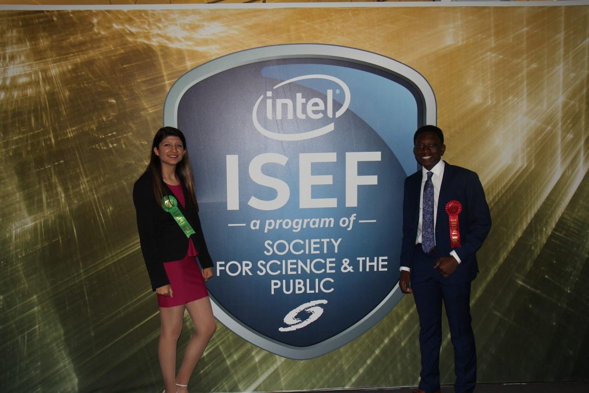 Juniors Amber Bhutta and Ephraim Oyetunji worked almost a year on their respective projects, and their hard work paid off in their placements on the international scale. (Photo/Amber Bhutta)