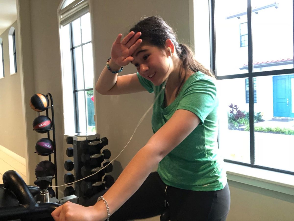 Last day: Although the gym made me sweat buckets, it also helped improve my sleep schedule. The first days I went to my neighborhood gym at 11:00pm, but by the last day I felt motivated to go during the day. (Photo/Bella Ramirez)