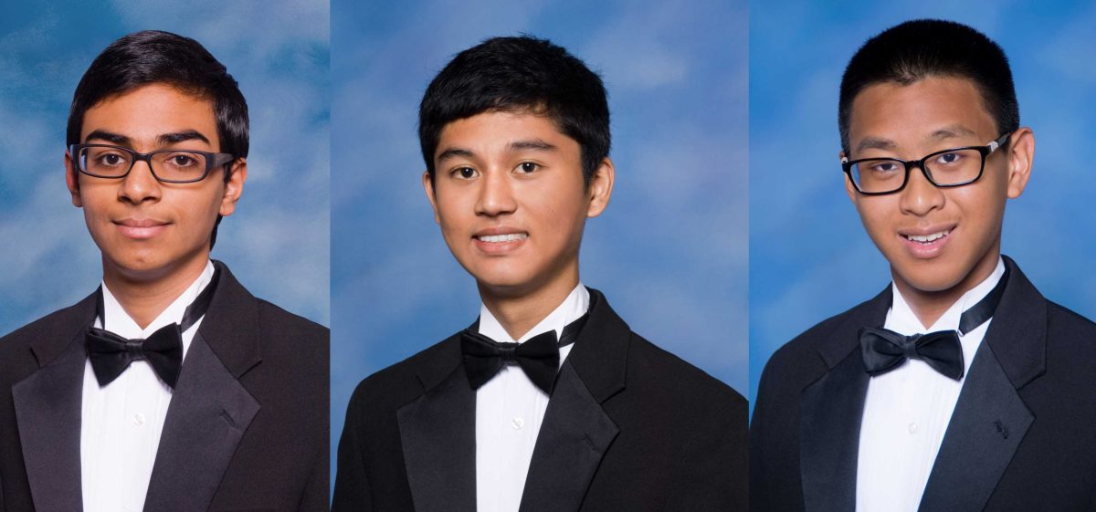 Seniors Saaketh Vedantam, Shayaan Subzwari, Andrew Ma