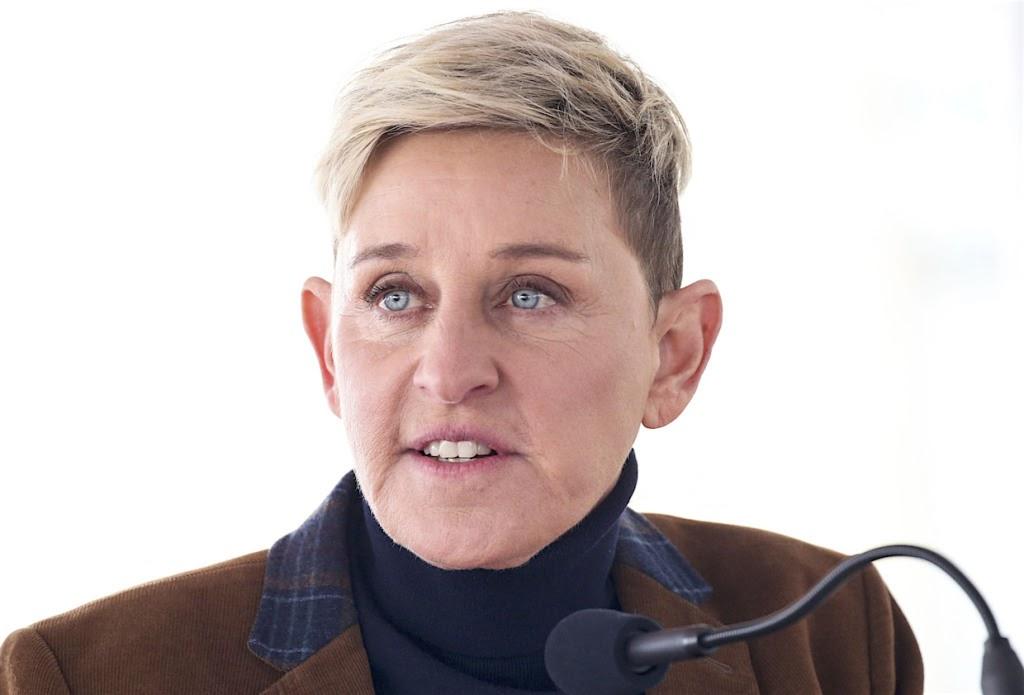 HOLLYWOOD, LOS ANGELES, CA, USA - FEBRUARY 05: Ellen DeGeneres attends a ceremony honoring singer P!nk (Pink, Alecia Moore) With Star On The Hollywood Walk Of Fame - Dedication of the 2,656th star on the Walk of Fame in the category of Recording on February 5, 2019 in Hollywood, Los Angeles, California, United States. (Photo by Xavier Collin/Image Press Agency/Sipa USA)(Sipa via AP Images)