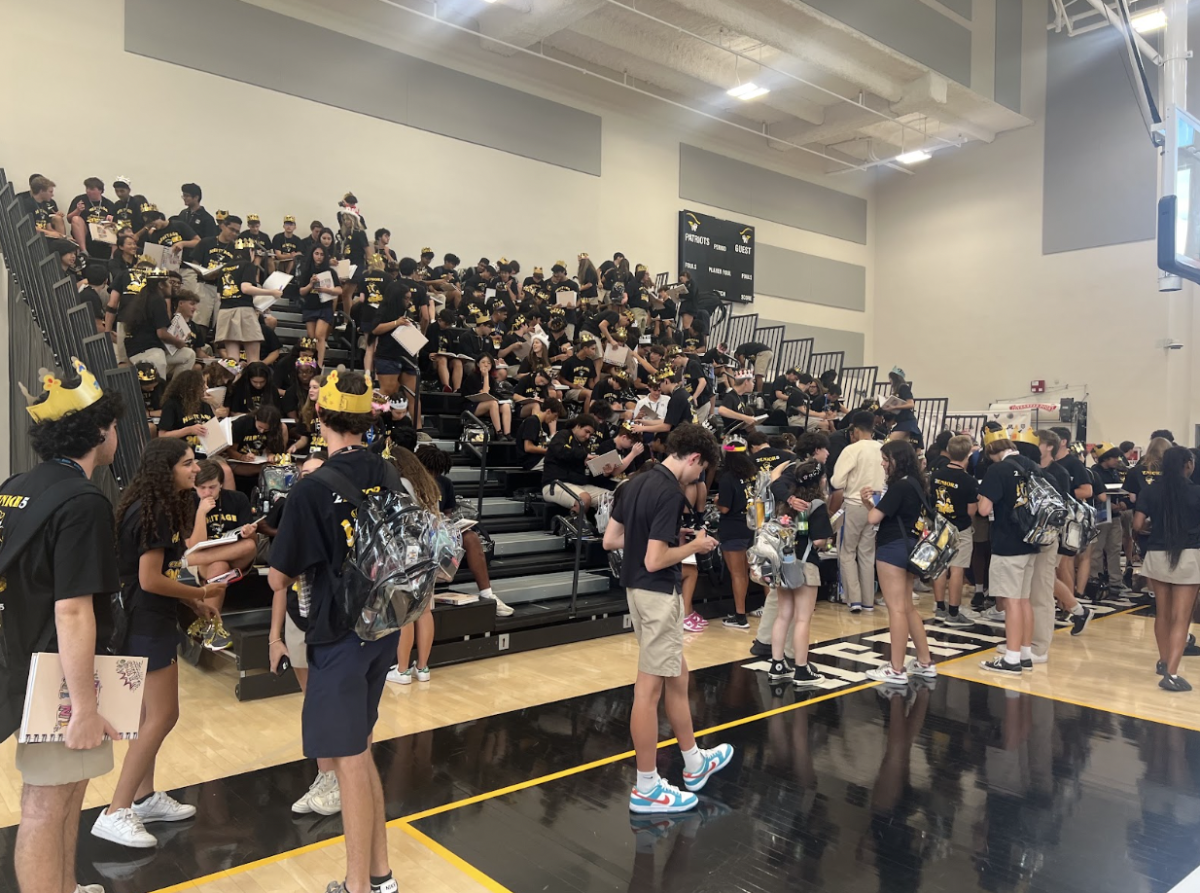 Yearbook distribution commences in gym