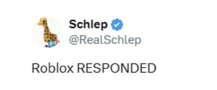 Roblox’s ban on Schlep has led to severe responses