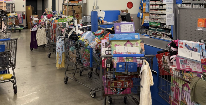 Students go shopping for Angel Tree 
