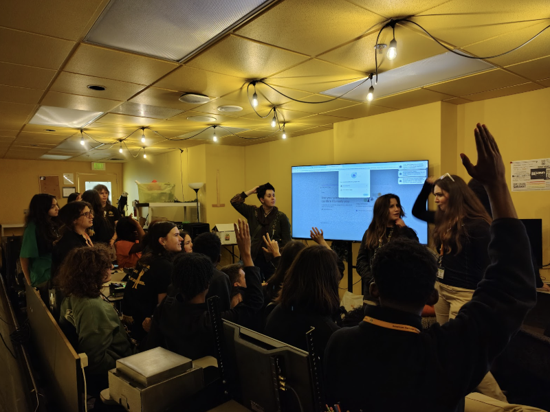 	Before the slides were shown, though, advisor Mrs. Stephanie Young asked the attendees if they had never played Dungeons and Dragons before. A surprising number of students raised their hands.