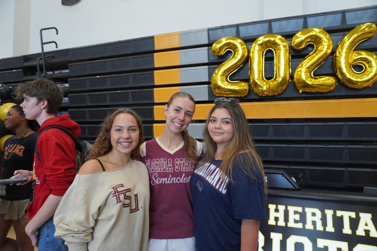 Left to right: Aniya Melian, Samantha Lesser and Mia Aquilo complete their high school careers together. 
