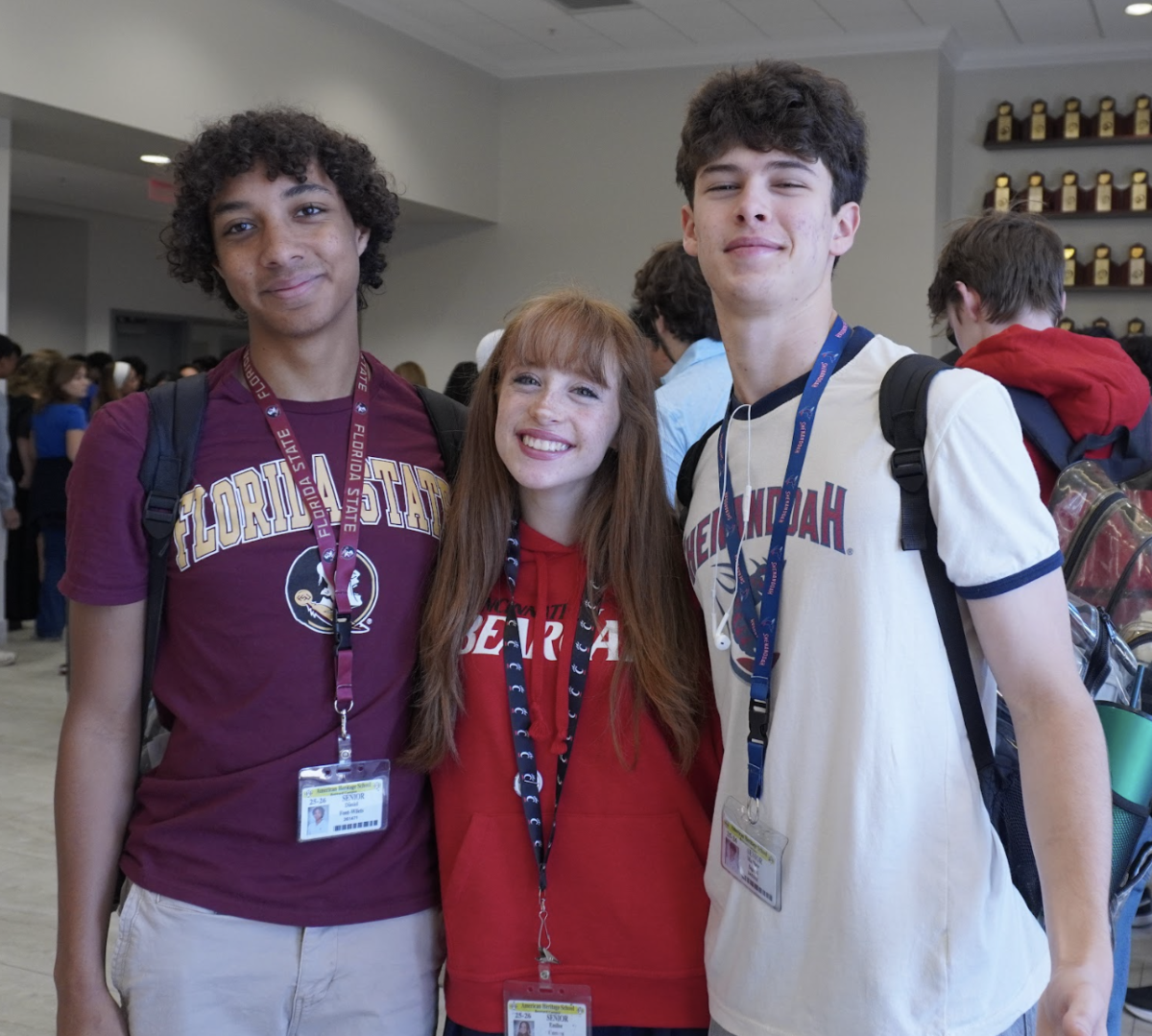 Left to right: Daniel Font Wilets, Emilee Commes and Matthew Squeri had a different college application season as they completed a series of auditions across the country and now are committed to their respective college to pursue Bachelor’s of Fine Arts (BFA) 