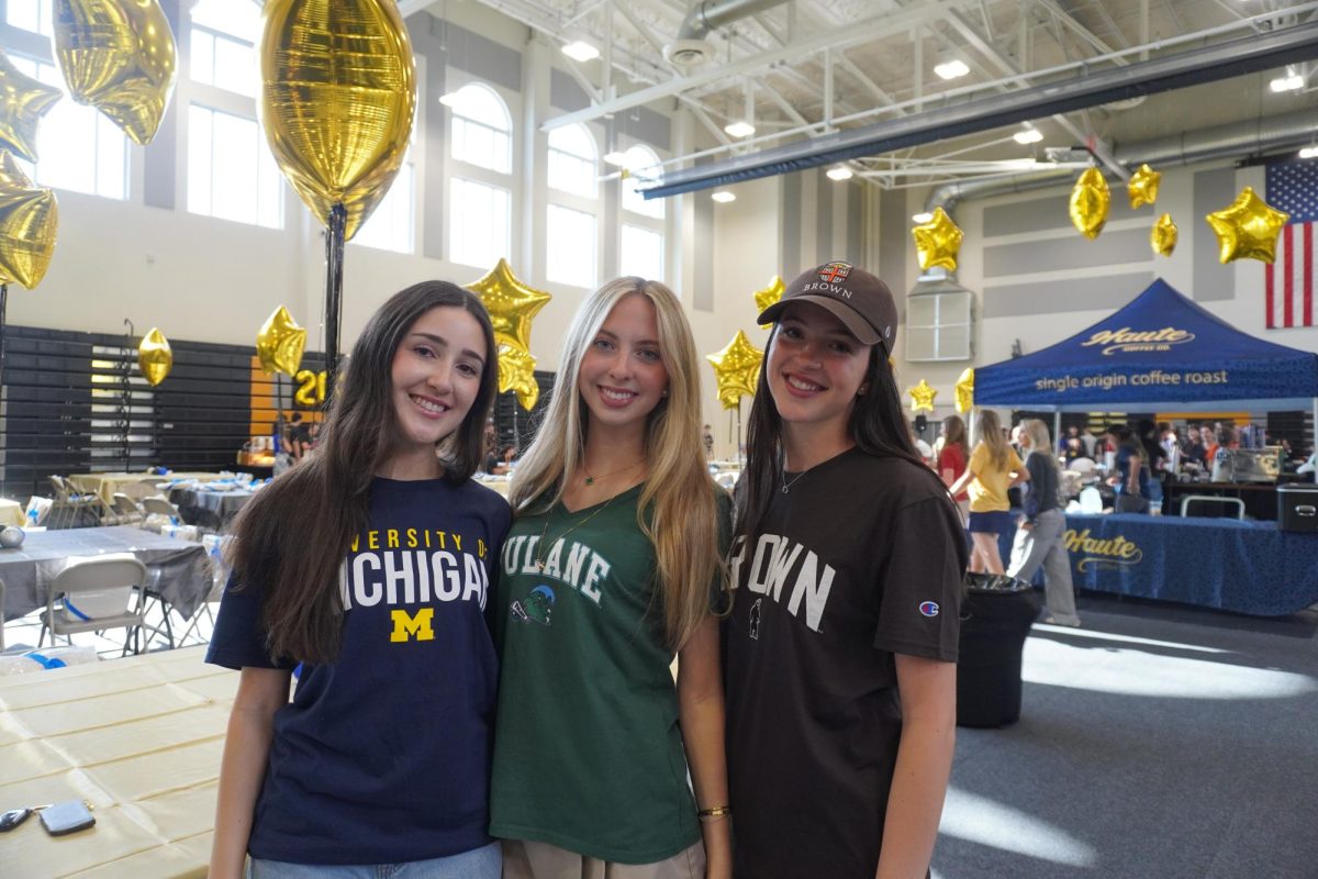 Left to right: Sophia Lary, Chloe Sacher and Ruby Cohen have stayed together and supported each other throughout their senior year and enjoy the breakfast together.
